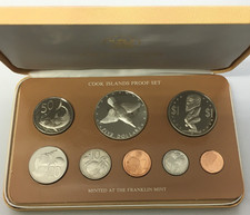 Künker: Cook Islands, KMS Kursmünzensatz 1976 mit Silber, PP