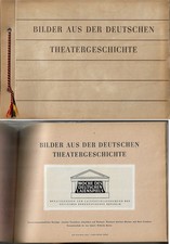 Album mit Vignetten " Bilder aus der DEUTSCHEN THEATERGESCHICHTE " ( Furnier ! )