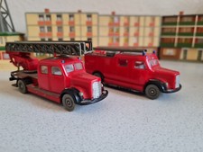 Siku Plastik V Serie MB Feuerwehr Löschzug Leiter- und Rüstwagen ohne OVP