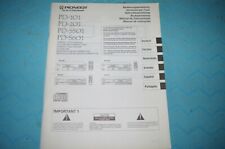 Pioneer PD 101/201/S501/S601 Manual (Multi language)