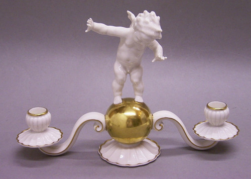 Porzellanleuchter putto auf - putto,