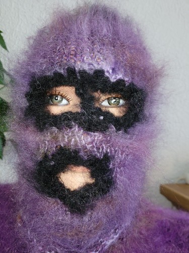 Fuzzy thick balaclava - fuzzy, langhair