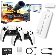M15 20000+4K HDMI TV Video Game Stick Retro Gaming-Console 2 Wireless Controller