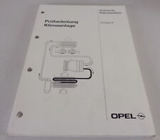 Werkstatthandbuch Prüfanleitung Opel Omega B Klimaanlage Stand 03/1994