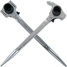 Gerüstbauratsche 19/22 mm Gerüstknarre Doppel Nuss Ratsche Gerüstbau Nageleisen