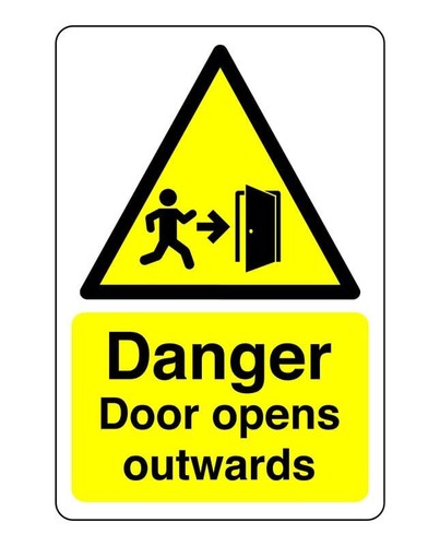 Danger door opens outwards