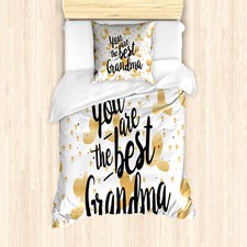 Oma Bettwäsche Set Beige Punkte und Wirbel Weicher Microfaserstoff