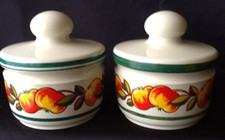 2 EMSA Bologna Apfeldekor Margarinedose Marmelade Geleedose mit Deckel sehr gut