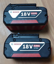 2 x Bosch Akkupack GBA 18 Volt 5,0 Ah Professional - nur 2 x geladen