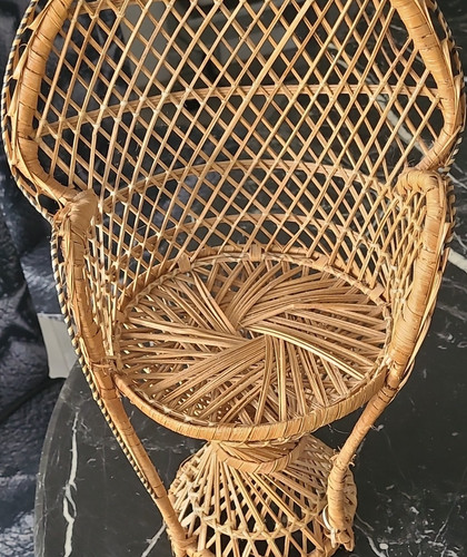 Rattan sessel für puppenhaus - sessel,