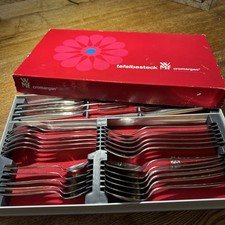 WMF Besteck Capri Cromagan  29 teilig inkl. 6 Kuchengabeln Teilvergoldet