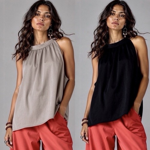 Tunika top bluse taupe - top,