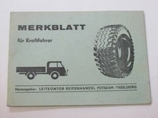 DDR Merkblatt für Kraftfahrer