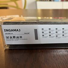 IKEA INGAMAJ Flächenvorhang Schiebegardine schwarz geflochten 60x300 cm NEU