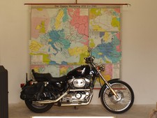 Der zweite Weltkrieg 2WK WWII WW2 Europa Deutsches Reich 1973 Wandkarte 206x184c