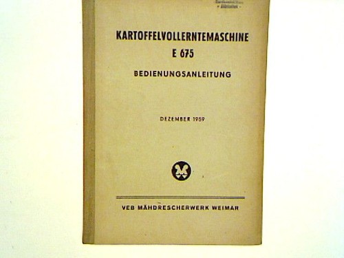 Kartoffelvollerntemaschine - , e