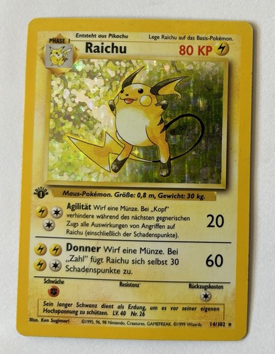Pokémon karte raichu - pokémon,