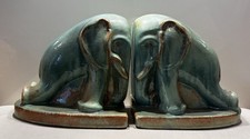 Art Deco Elefantenpaar, Buchstützen grün Giessen Hessen
