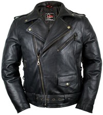 Motorrad Chopper Lederjacke Jacke Rockerjacke Clubjacke Bikerjacke 90´s Jahre 