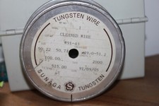 10 m  WOLFRAMDRAHT / TUNGSTEN WIRE 98 my 0,098  mm auf Rolle