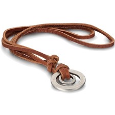 Herren Lederkette geflochten Retro Anhänger Kette verstellbar Schmuck Männer