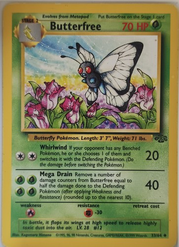 Pokémon karte butterfree - pokémon,