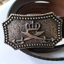 Gürtel SF 1896 Schuchard & Friese echtes Leder braun Metallschließe 4 cm breit