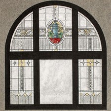 Jugendstil Art déco Entwurf Glasfenster Glasmalerei Heinrich Behr Aquarell 20 Jh