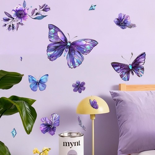 Lila schmetterling wandsticker - lila,