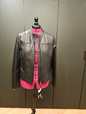 Massimo Dutti Lederjacke – Schwarz | Gr. XL (42) | Echtleder | Neu mit Etikett