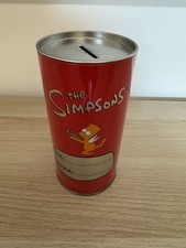 The Simpsons Spardose Bart Simpson von 2001 Blech 18cm hoch rot Silber