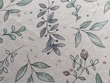 Tischdecke Mitteldecke Blätter mediterran natur salbei Canvas Baumwolle 90 x 90