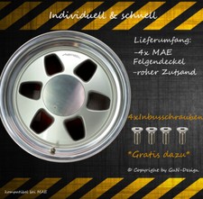 MAE Felgendeckel geeignet für MAE Flach glatt Nabendeckel 4xDeckel 16,17,18 Zoll