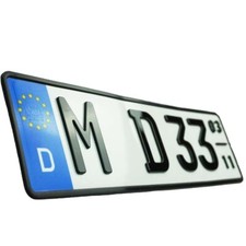 2 Stück 3D Kennzeichen KURZ