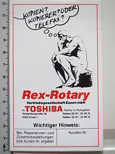 Aufkleber Sticker Toshiba - Rex Rotary (1958)