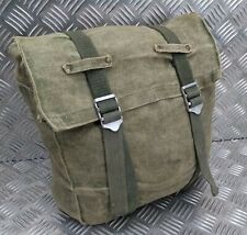 Original Vintage Military Issue Heavy Duty Canvas Rucksack Gepäckträgertasche Seitentasche CVG2