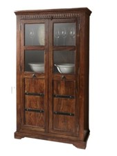 BOMBAY Vitrine mit Holz- und