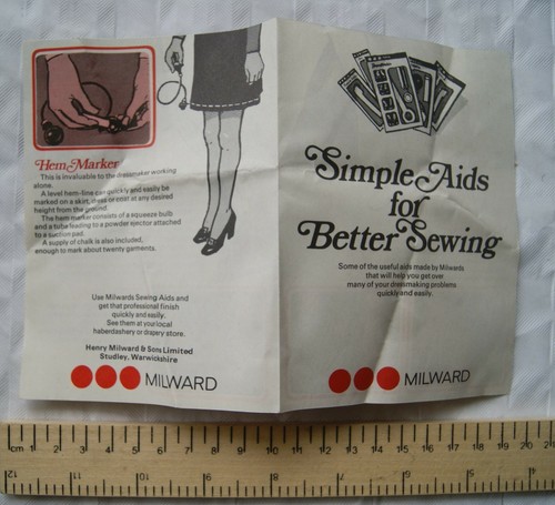 Vintage faltblatt milward - faltblatt:,