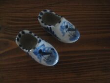 Delft Blau Holland Porzellan Schuh Deko Clogs Handpainted Top Zustand Sammler