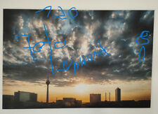 Foto Leinwand Düsseldorf Skyline 120 x 80 cm Wolken Rheinturm Promenade Foto