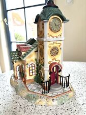Partylite Teelicht Haus Turmuhr Sammlung Olde Village Rarität 