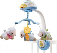 VTech Baby Schäfchen-Mobile – Buntes Mobile mit Plüsch-Schäfchen, Lichtprojektor