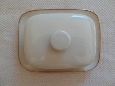 Fürstenberg Butterdose Entwurf Wagenfeld 1934 Bauhaus elfenbein Gold