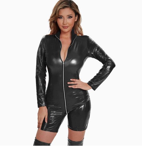 Damen kunstleder overalls - damen,
