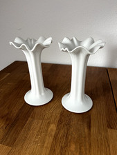 Hutschenreuther 2 Kerzenständer Maria Theresia weiß Porzellan