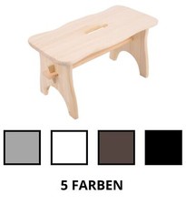 Creative Deco Holz Hocker | 39 x 18 x 21 cm | Tritthocker Holzbank | 5 Farben