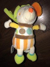 Spieluhr Babylove DM Pusblu Plüschtier Kuscheltier Maus Bär Orange Weiß Grün Ohr
