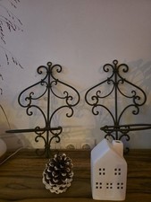 ​2 Wand-Blumenhalter Metall