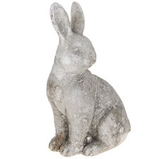 Hase Keramik Antik-Grau Osterdeko 13×10×22cm