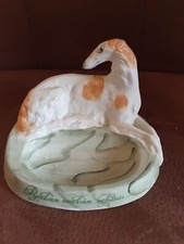 Porzellan Aschenbecher Jagd Hund Werbilki Russland russische